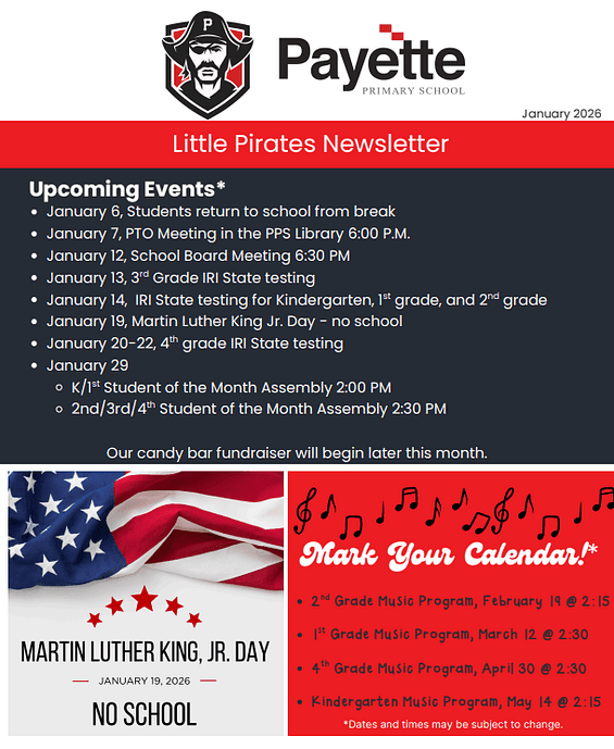Little Pirates Newspaper January 2026