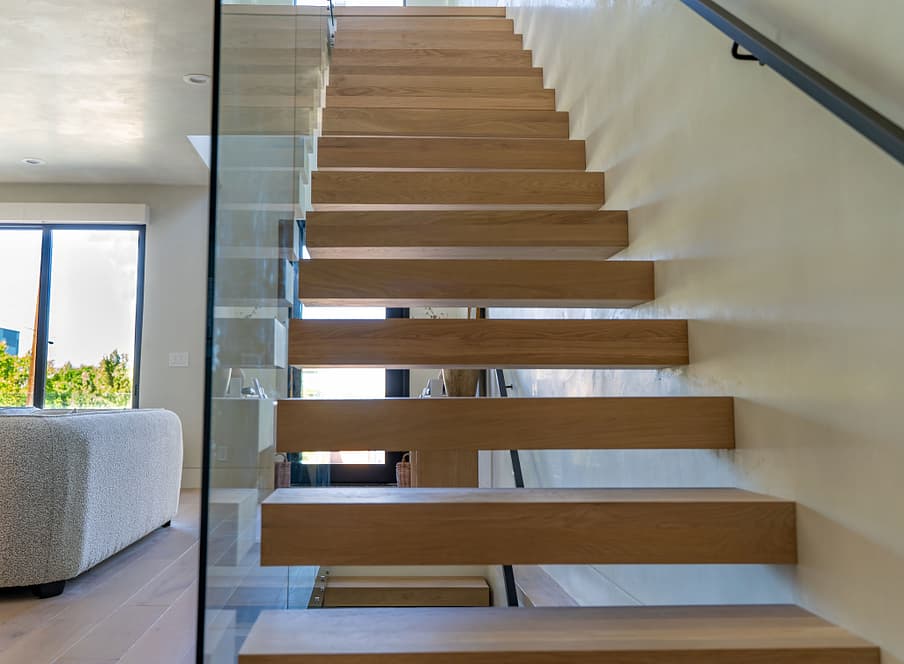 Floating stairs - Urban Oasis Salt Lake City Parade of Homes
