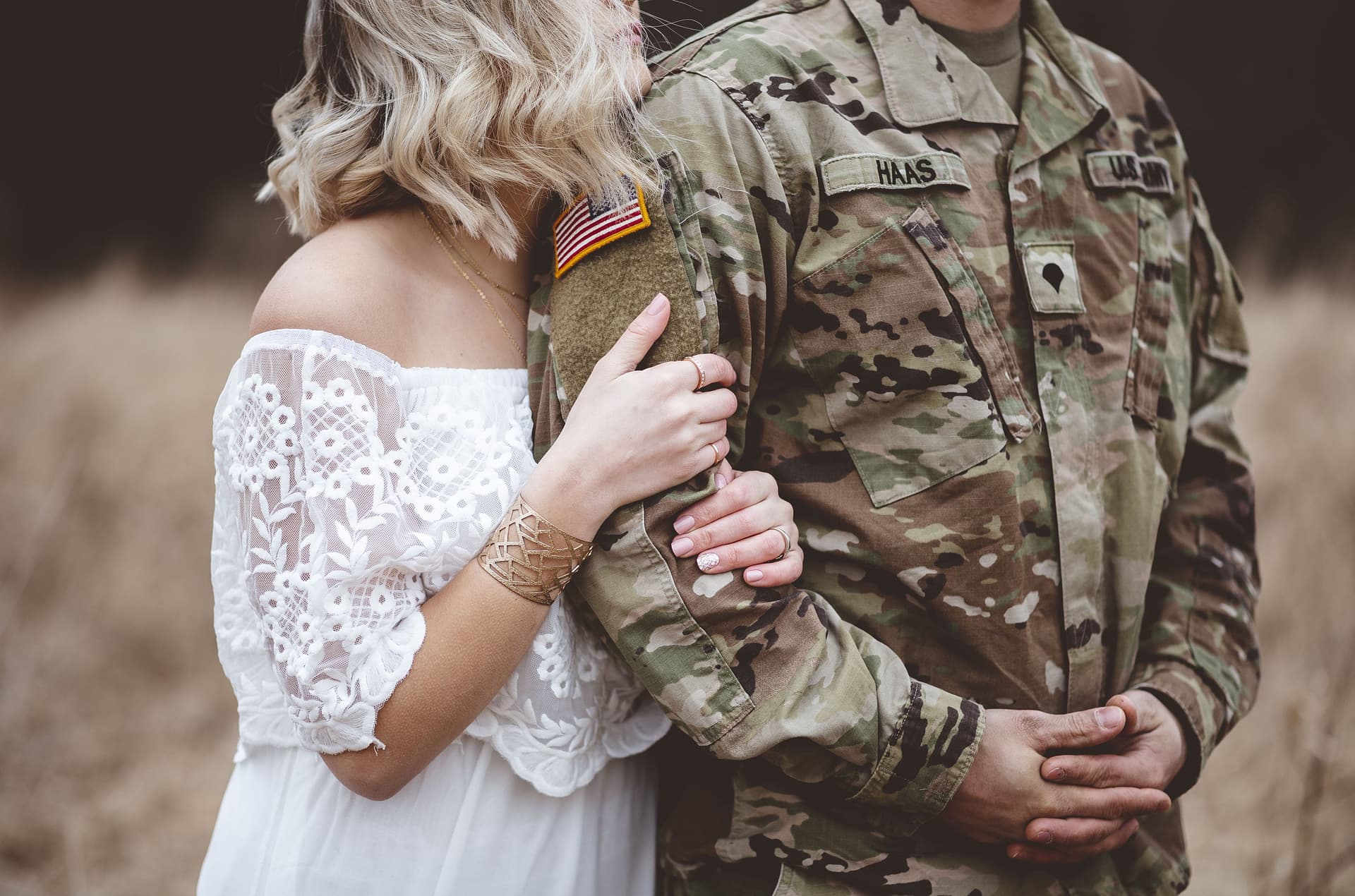 Military couple getting married online