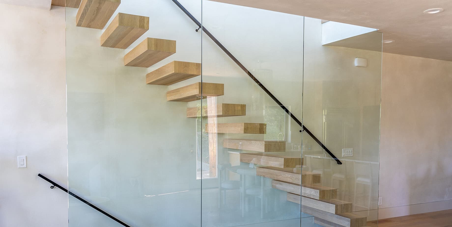 Floating stairs - Urban Oasis Salt Lake City Parade of Homes
