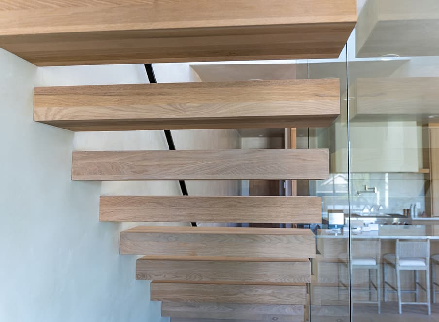 Floating stairs from the back - Urban Oasis Salt Lake City Parade of Homes