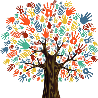 Colorful tree scatch