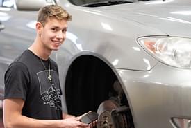 Photo of automotive mechanic student