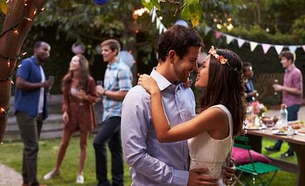 Couple dances at their wedding