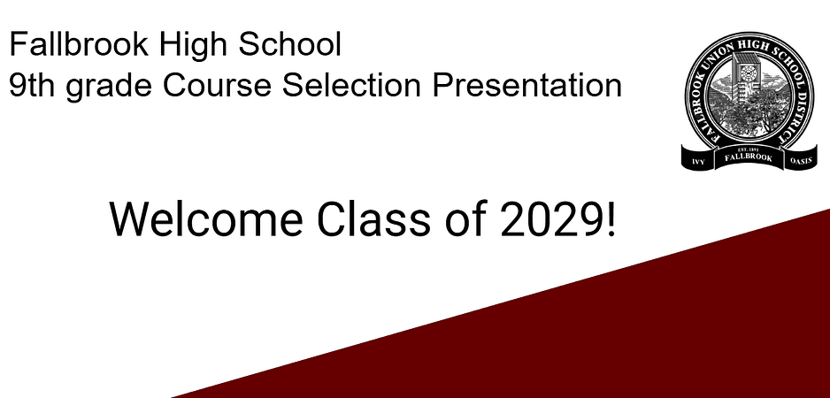 9th grade Course selection