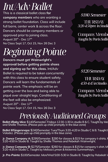Vista Community Education (VCE) - Jr Dance Company B